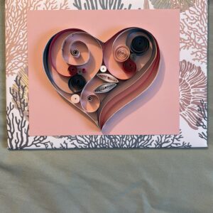 Under the Sea Quilled Heart