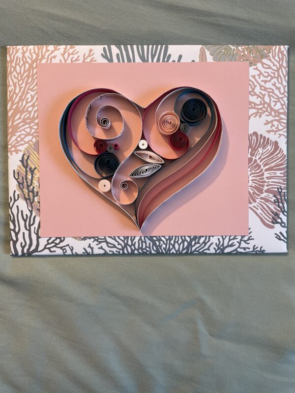 Under the Sea Quilled Heart
