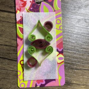 Neon Green Quilled Gift Tags