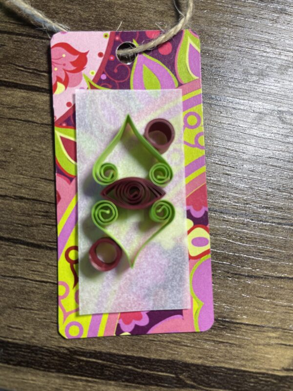 Neon Green Quilled Gift Tags