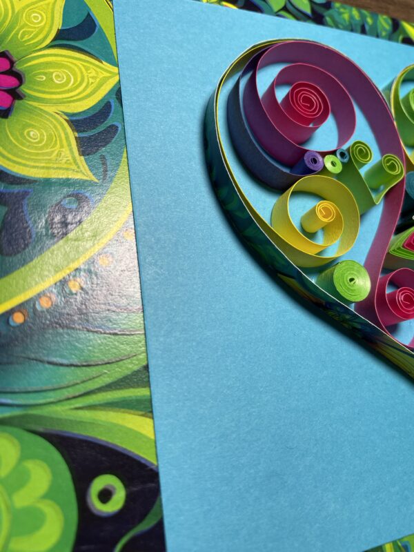 Multi-Colored Quilled Heart - Image 4