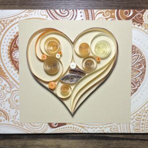 Earth Tones Quilled Heart