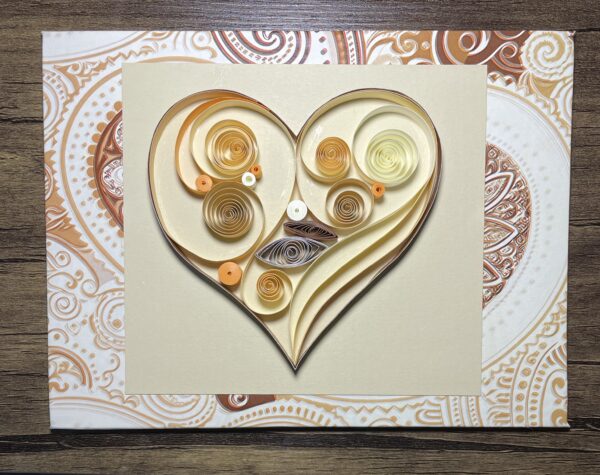 Earth Tones Quilled Heart