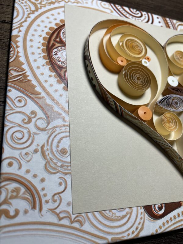Earth Tones Quilled Heart - Image 4