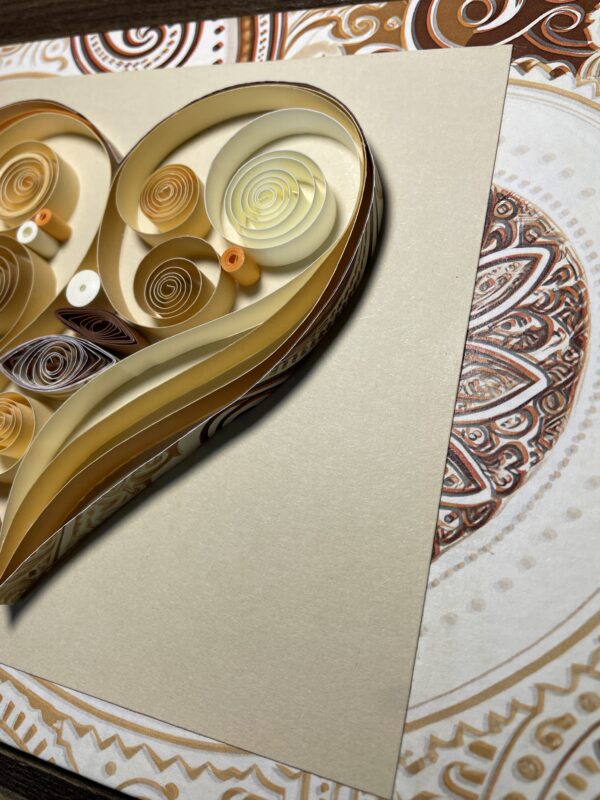 Earth Tones Quilled Heart - Image 5