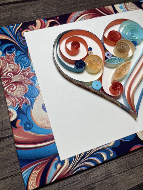 Multi-Colored Quilled Heart 2 - Image 6