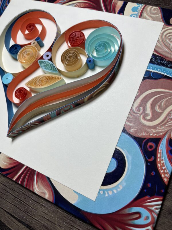 Multi-Colored Quilled Heart 2 - Image 5