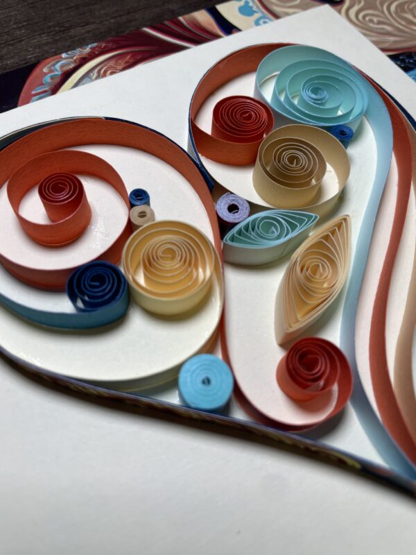 Multi-Colored Quilled Heart 2 - Image 4