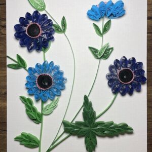 Quilled Blue Flowers