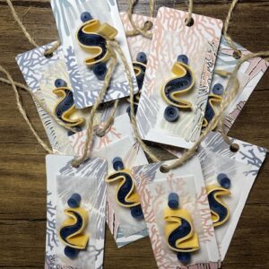 Quilled Blue & Gold Gift Tags