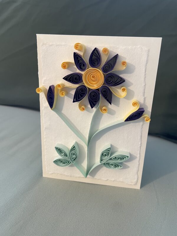 Purple & Yellow Quilled Note Card - Image 3
