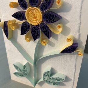 Purple & Yellow Quilled Note Card