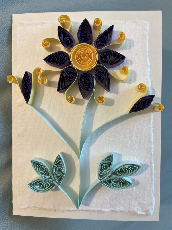 Purple & Yellow Quilled Note Card - Image 2