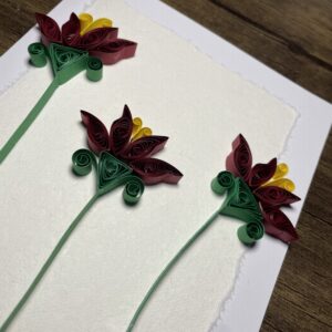 Red & Yellow Quilled Flowers
