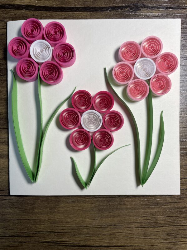Quilled Pink Trio