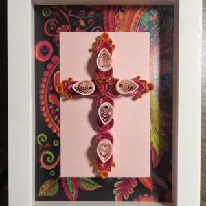 Quilled Pink Cross