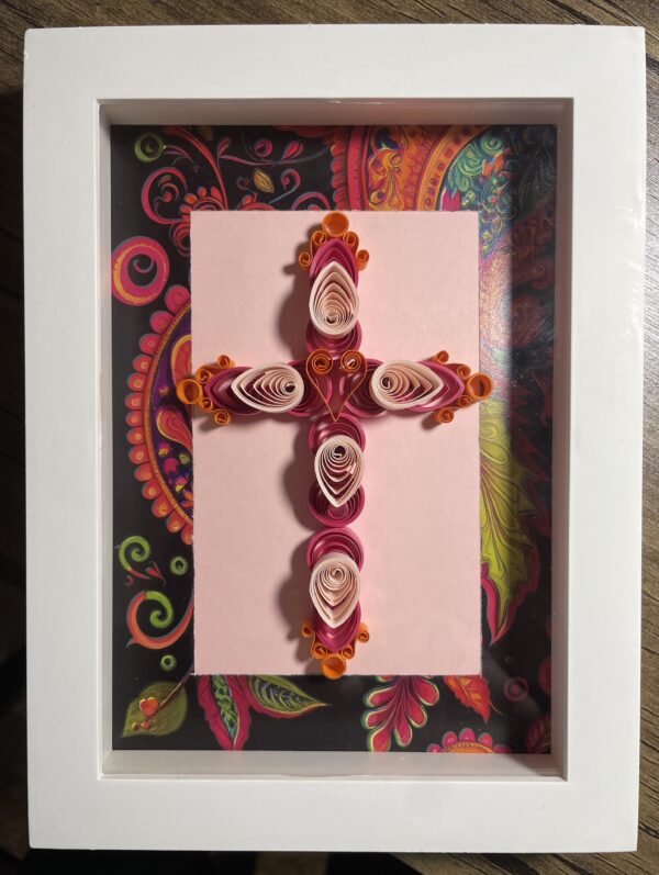 Quilled Pink Cross