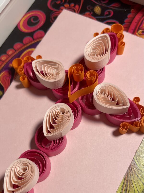 Quilled Pink Cross - Image 4