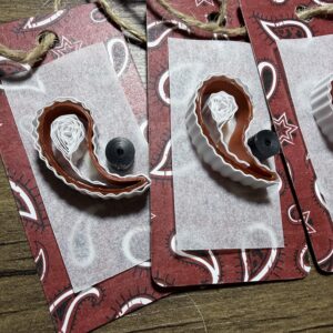 Maroon & Black Paisley Gift Tags